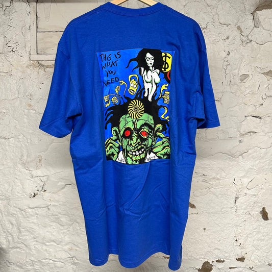 Supreme Rob Zombie Blue T-Shirt Sz XL DS