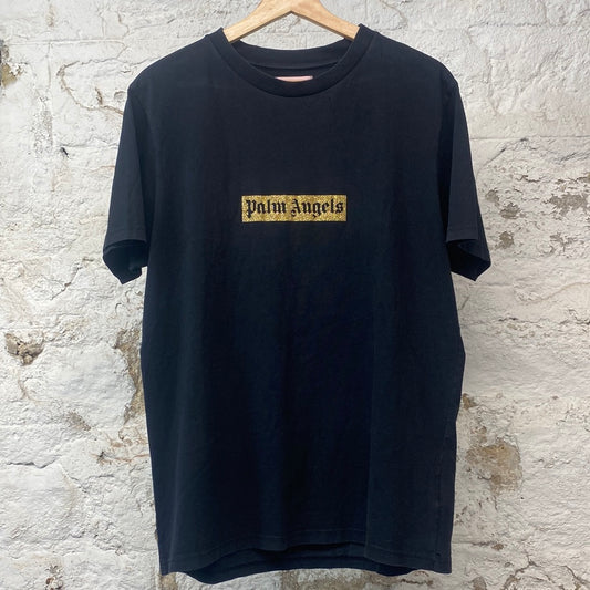 Palm Angels Gold Box Logo T-shirt Sz M
