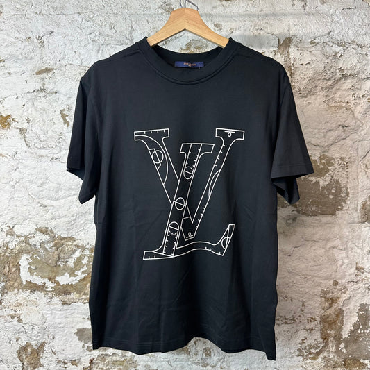 Louis Vuitton White NBA Logo Black T-Shirt Sz XL