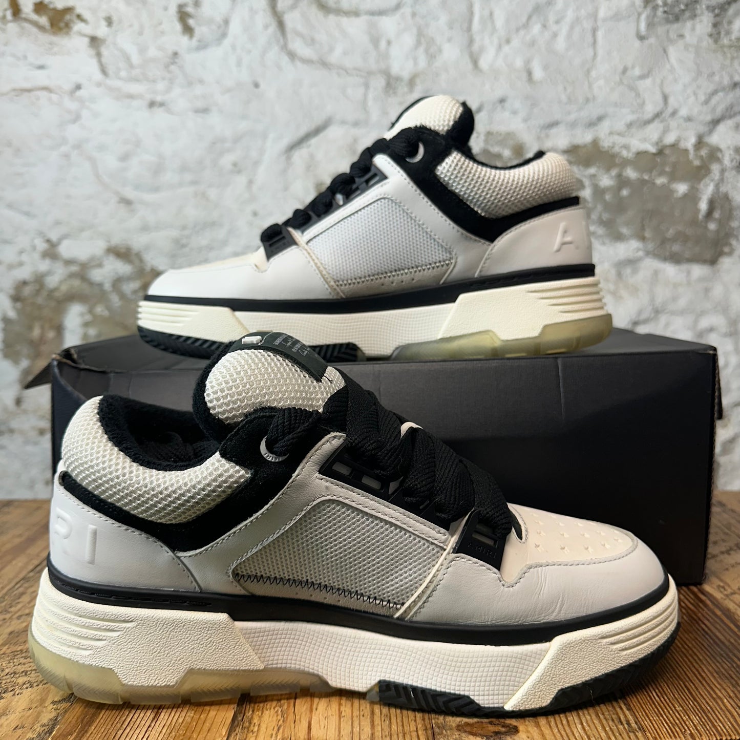 Amiri MA-1 Black White Cream Sneaker Sz 10 (43)