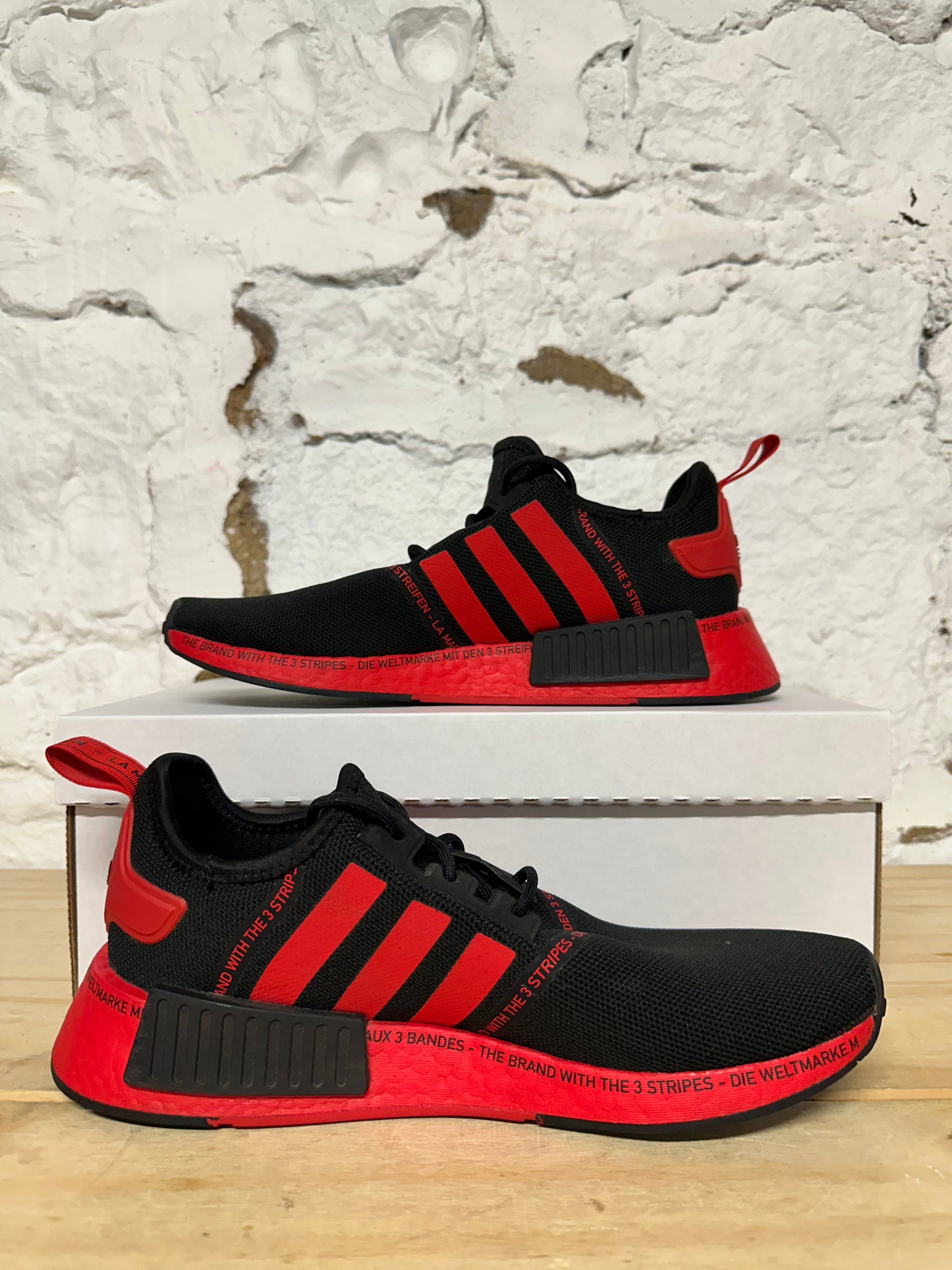 Adidas NMD Black Vivid Red Sz 8.5