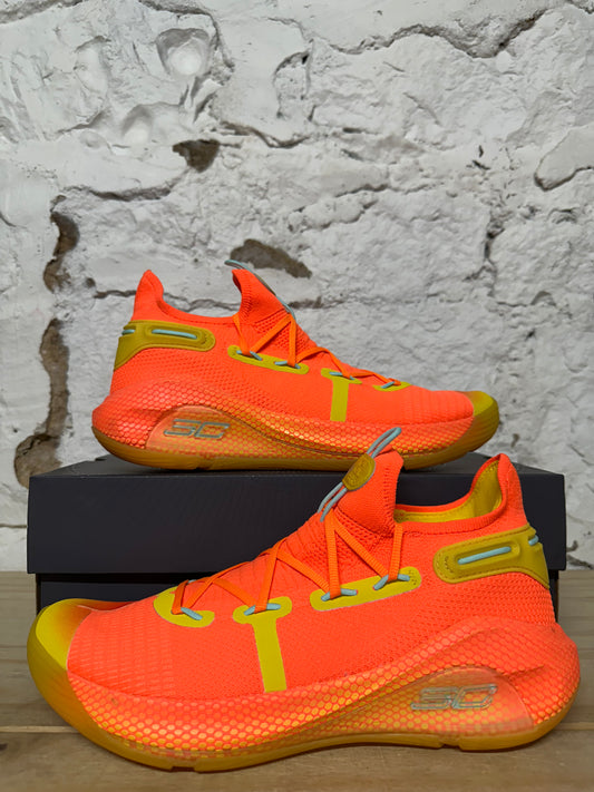 Under Armour Curry 6 Rep The Bay Orange Sz 10.5 DS