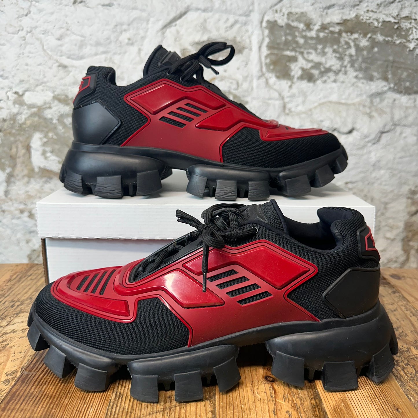 Prada Cloudbust Thunder Red Black Sneaker Sz 12