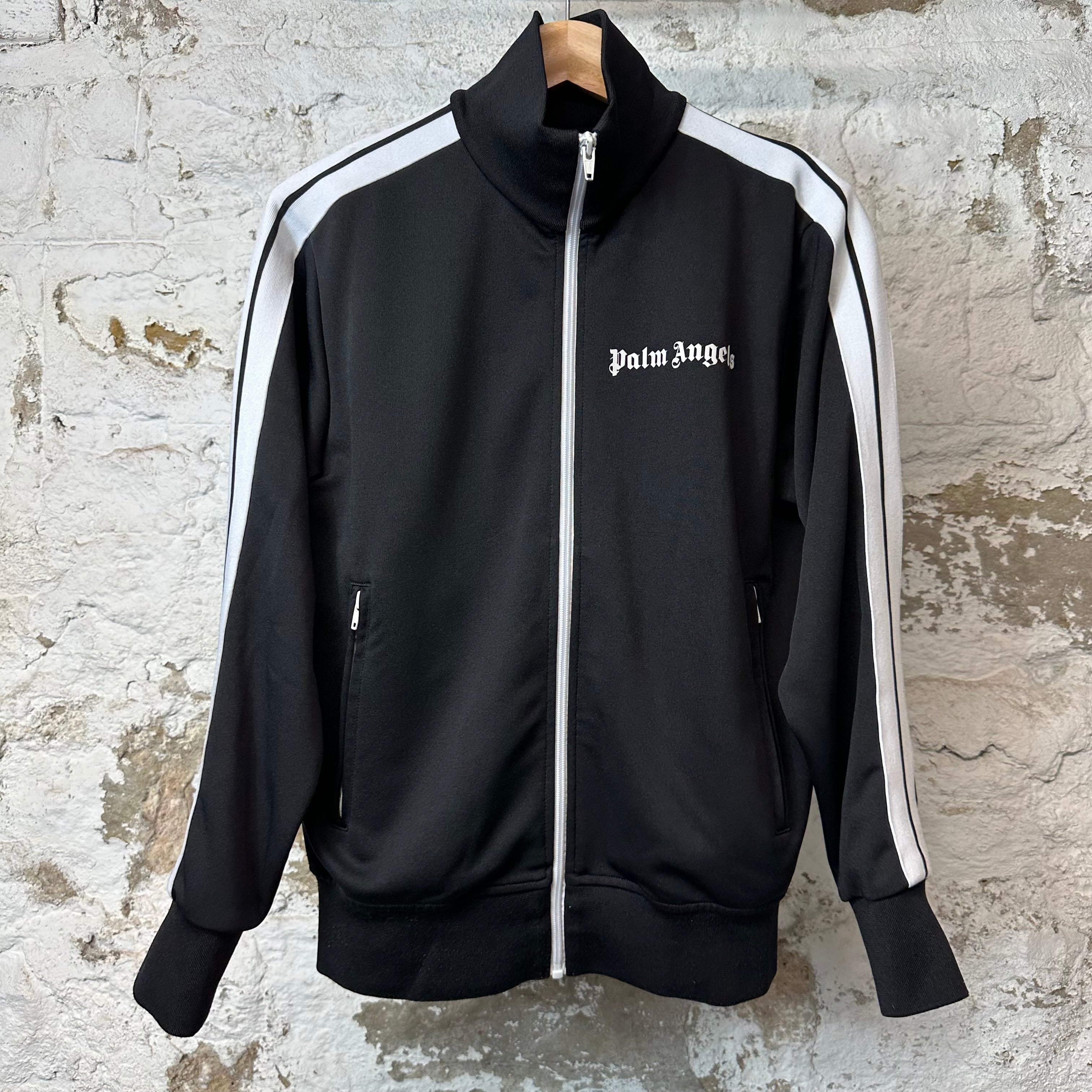 Palm Angels Black White Track Jacket Sz S