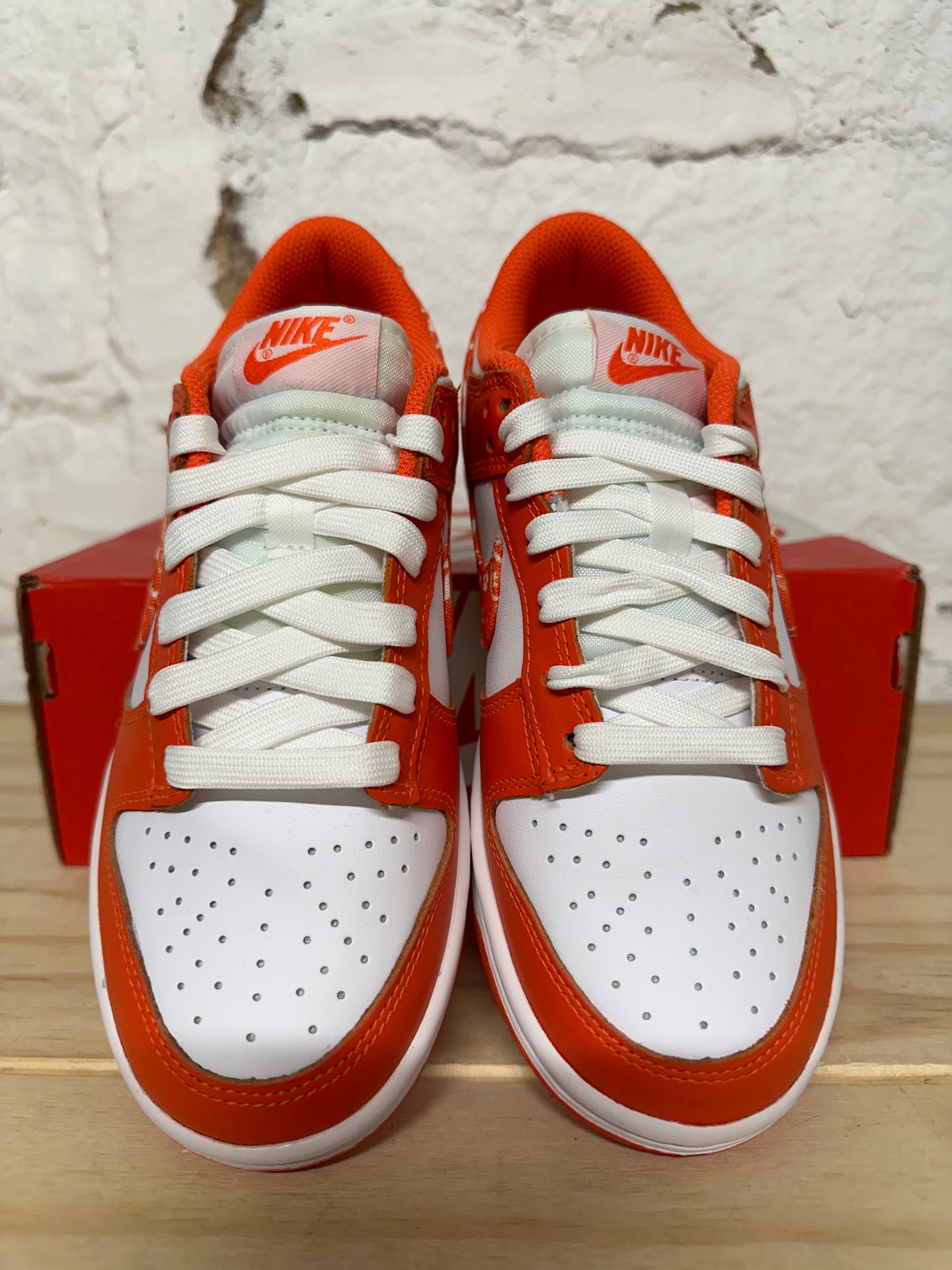 Nike Dunk Low Orange Paisley Sz 4 (5.5W) DS