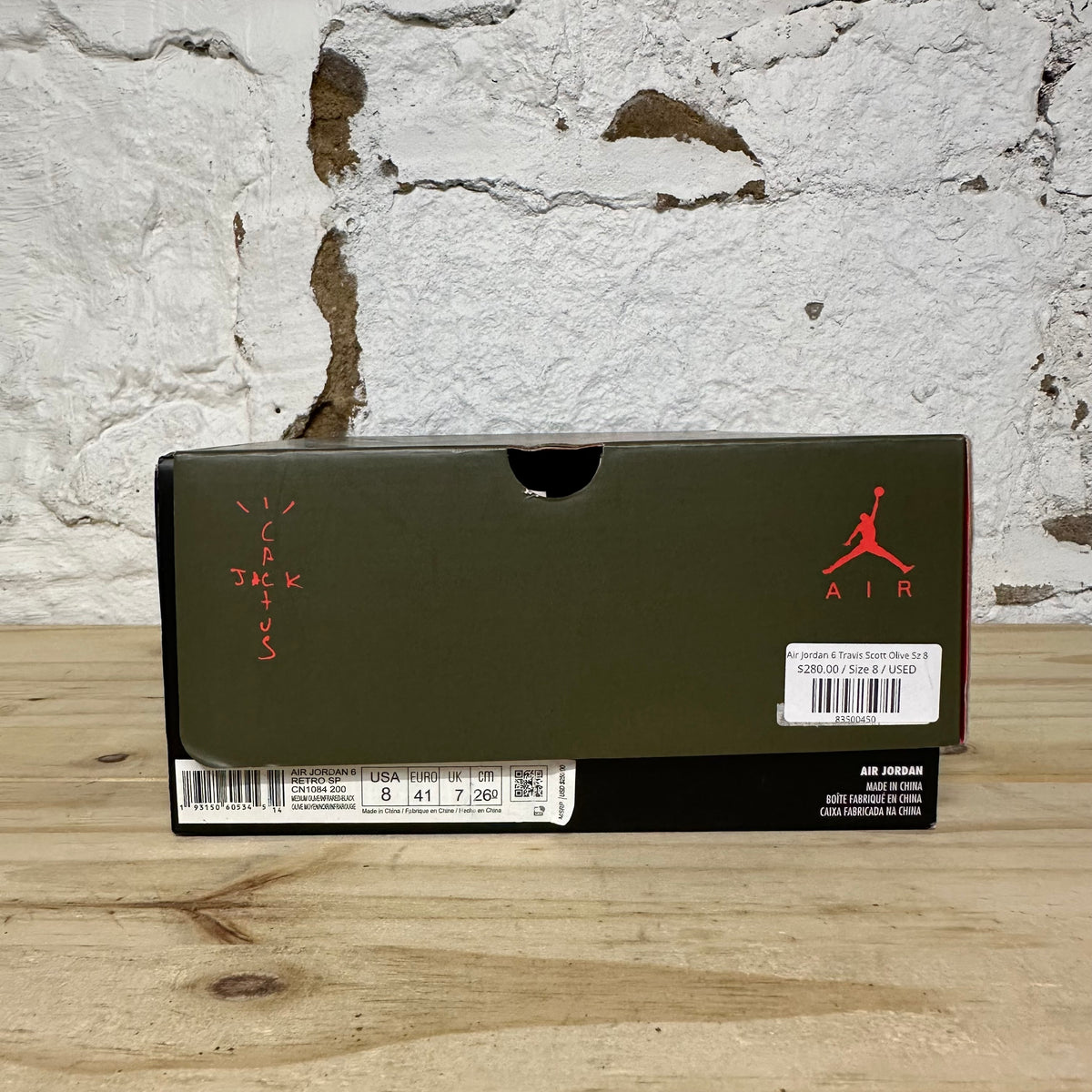 Air Jordan 6 Travis Scott Olive Sz 8