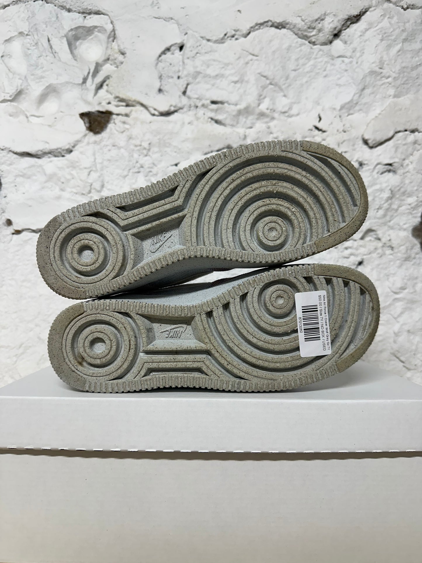 Nike Air Force 1 Crater Wolf Grey Sz 7Y