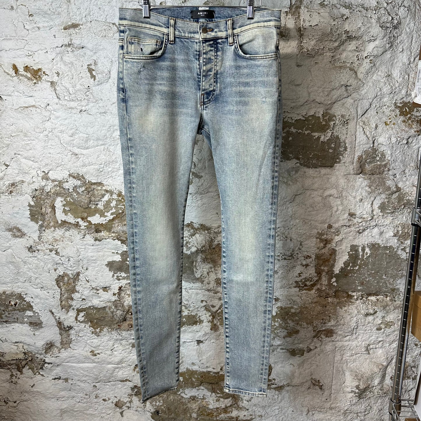 Amiri Plain Washed Blue Denim Jeans Sz 32