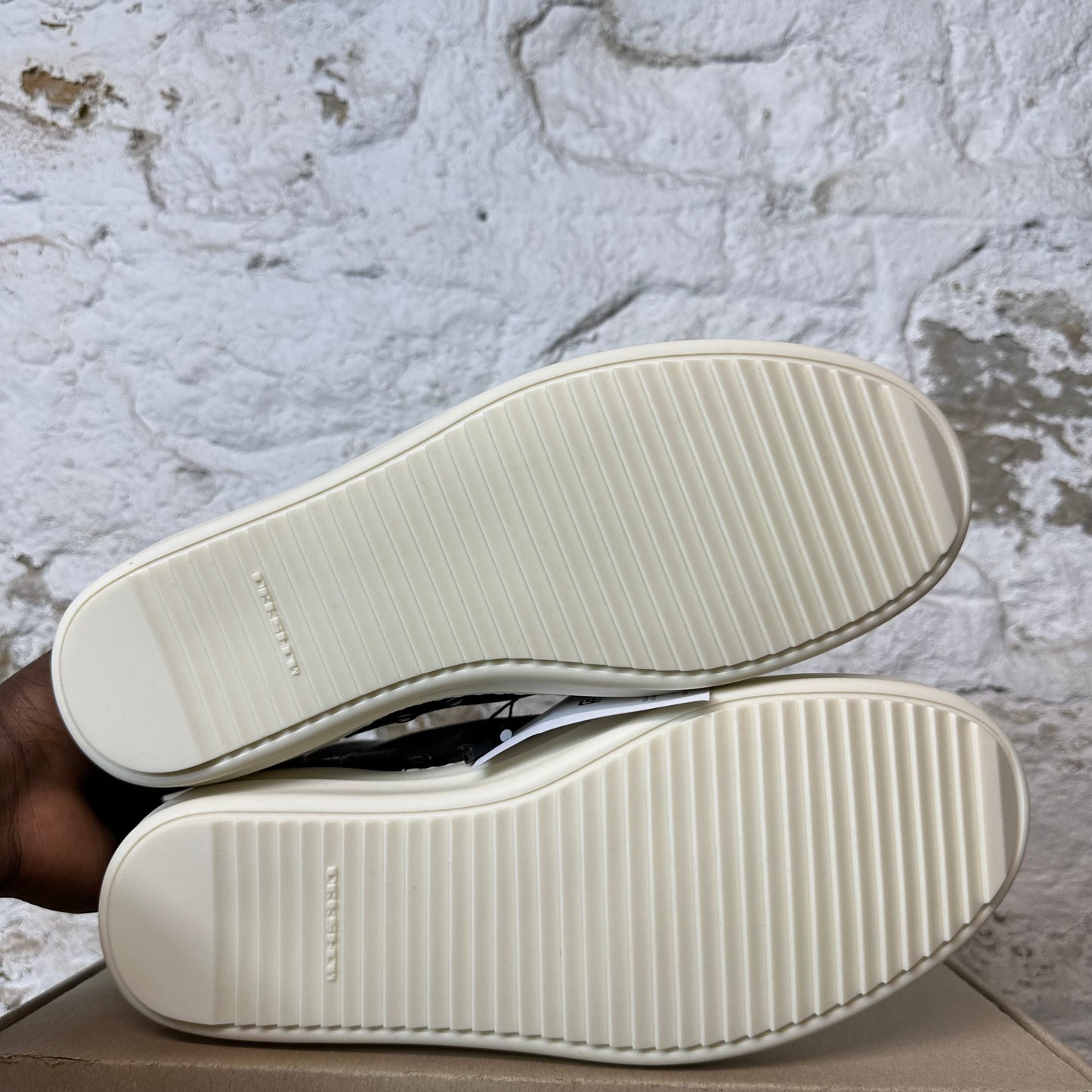 Rick Owens High Black Terra Milk Sneaker Sz 11 (44) DS