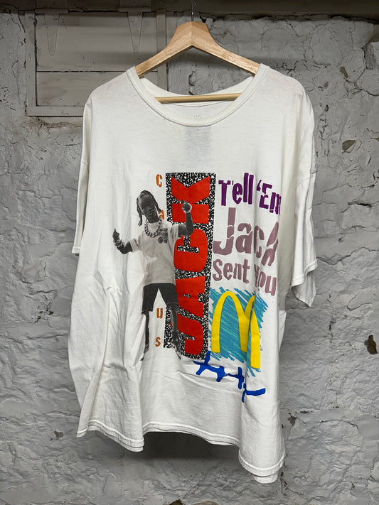 Travis Scott Mcdonalds White T-Shirt Sz XXL