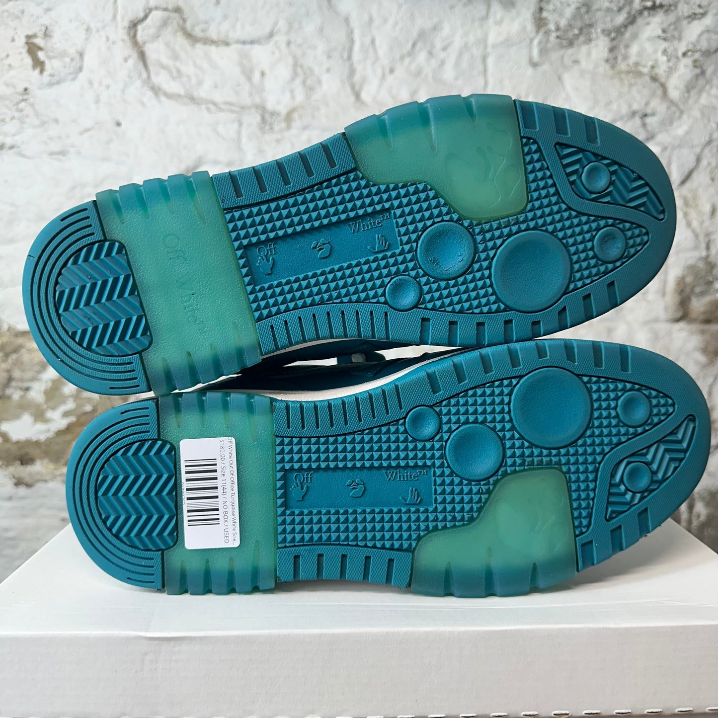 Off-White Out Of Office Turquoise White Sneaker Sz 11 (44)