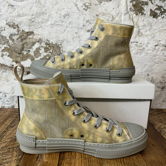 Dior B23 High Cream Oblique Gray Sneaker Sz 8 (41) No Box