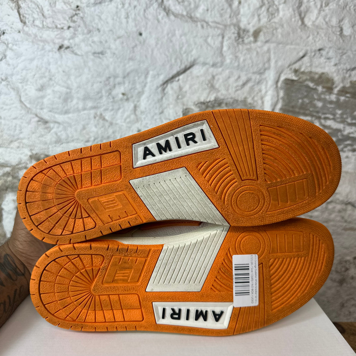 Amiri Orange Skeleton White Sneaker Sz 12 (45)
