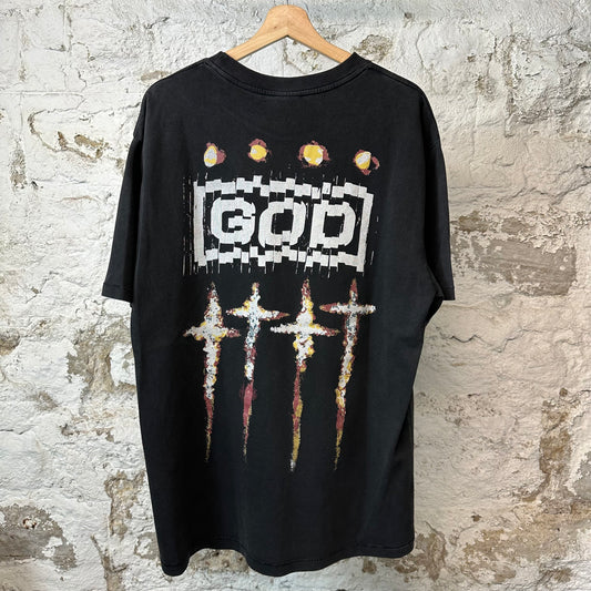 Saint Michael God T-shirt Black Sz L