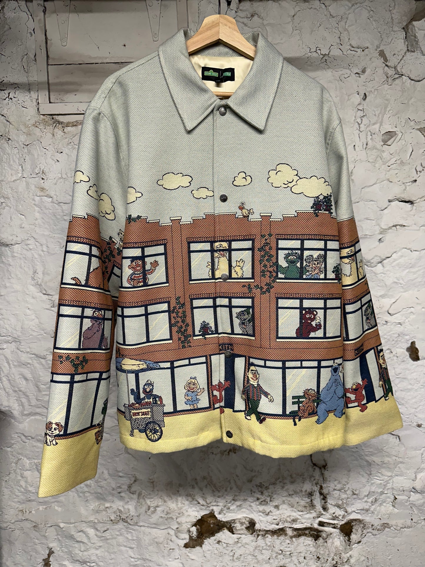 Kith Sesame Street Lafeyette St Tapestry Jacket Sz XXL