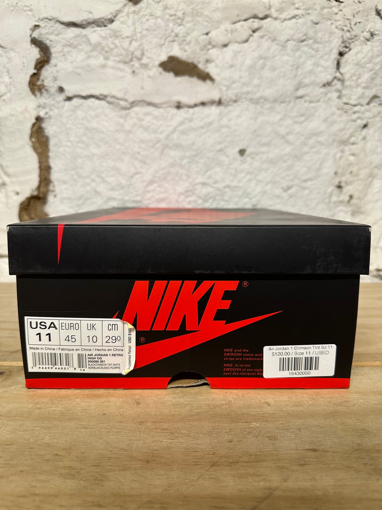 Air Jordan 1 High Crimson Tint Sz 11