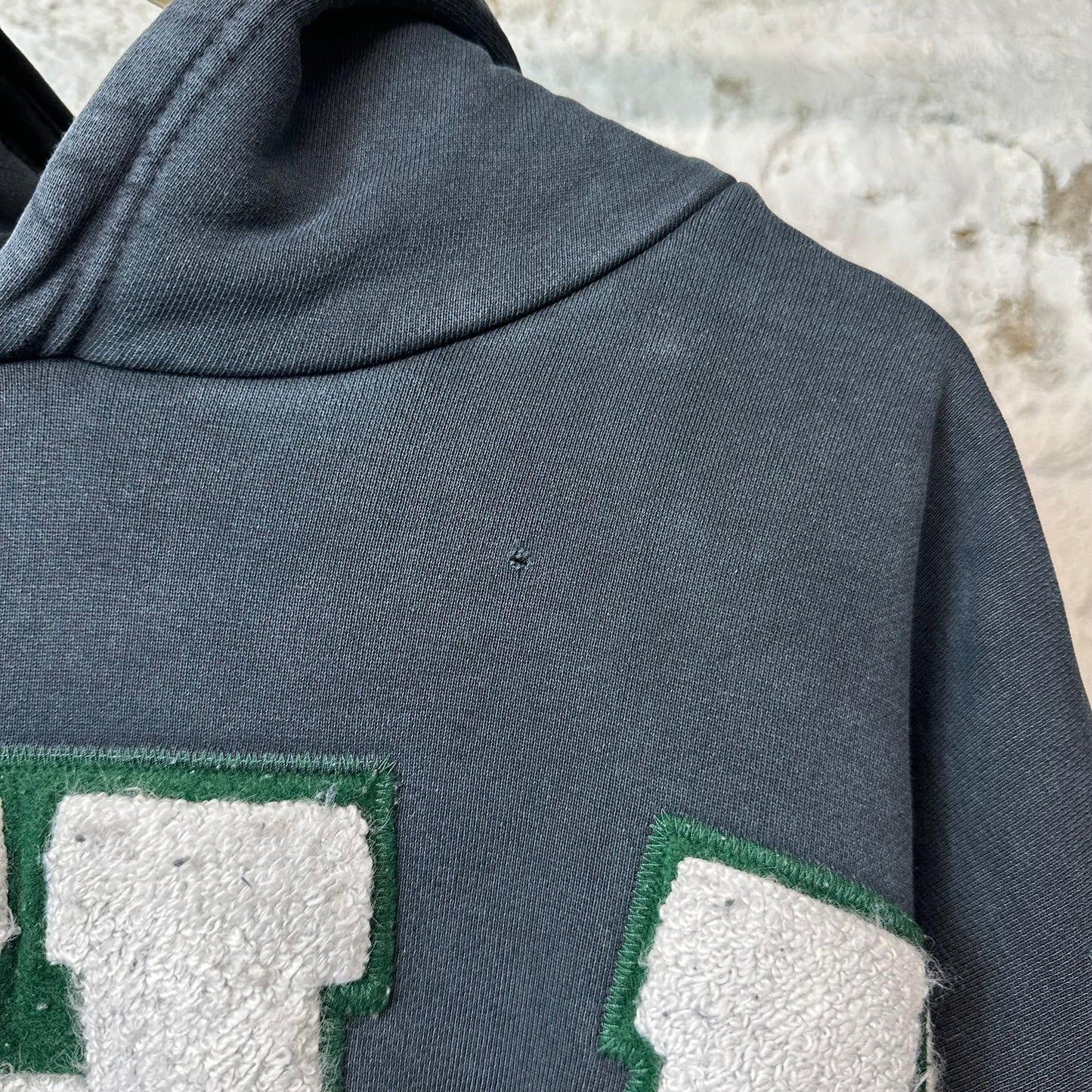 Rhude Felt Spellout Hoodie Navy Sz S