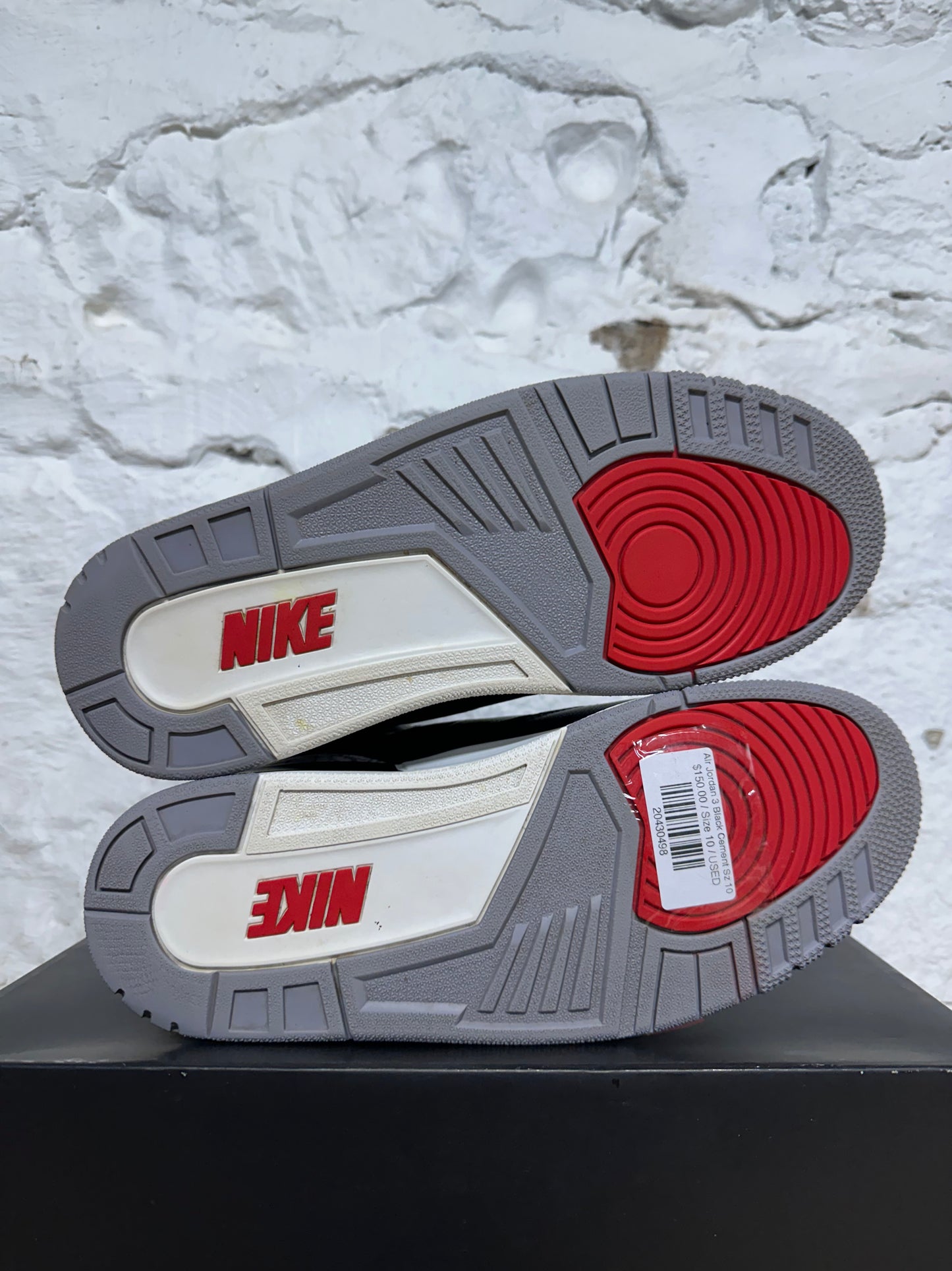 Air Jordan 3 Black Cement Sz 10