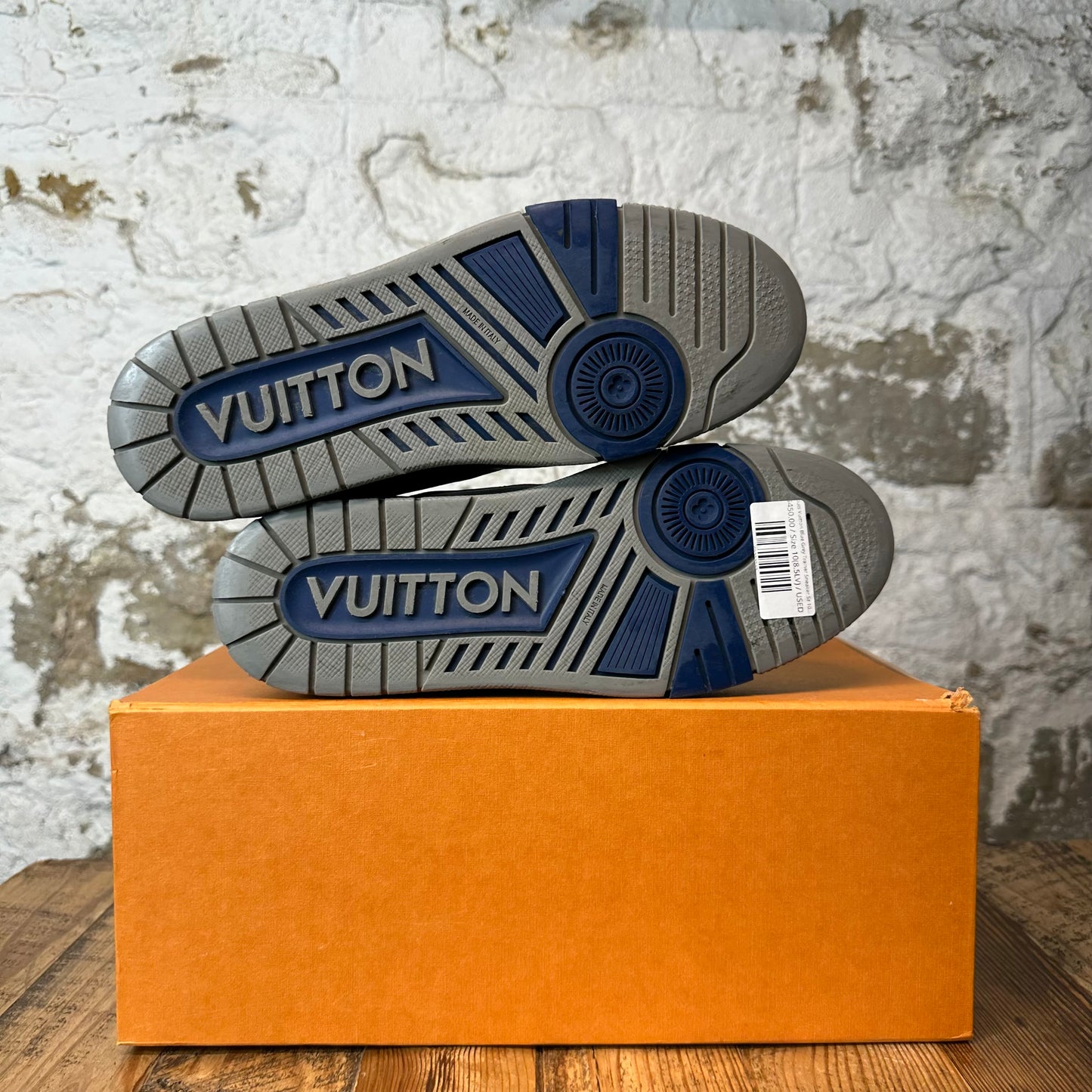 Louis Vuitton Blue Grey Trainer Sneaker Sz 10 (8.5LV)