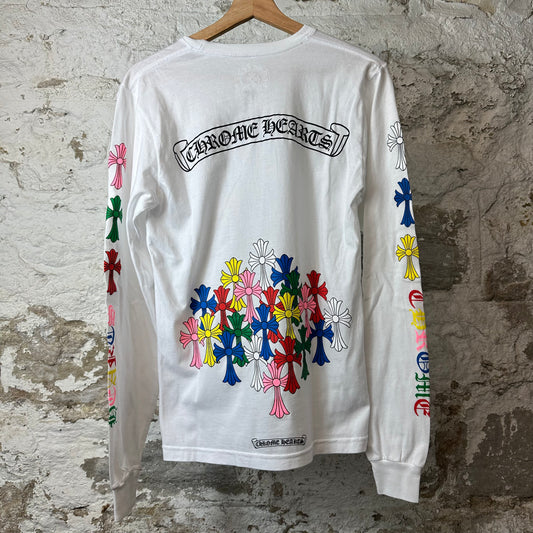 Chrome Hearts Multicolor Cross White Long Sleeve Sz S