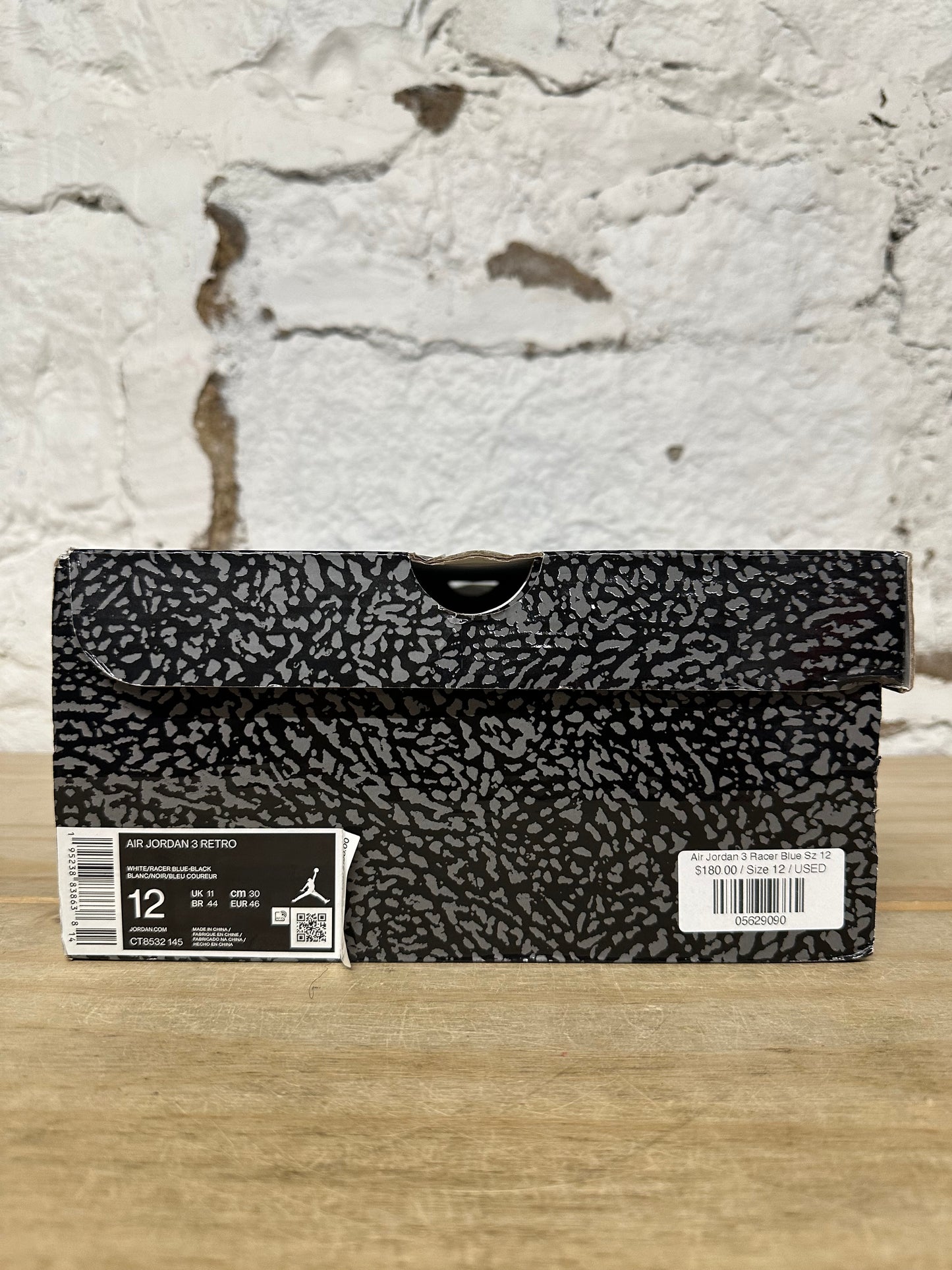 Air Jordan 3 Racer Blue Sz 12