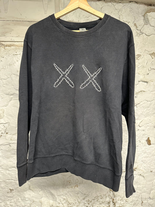 Kaws Sesame Street XX Black Crewneck Sz L