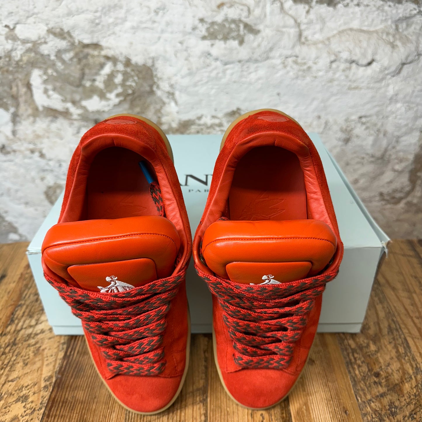 Lanvin Future Curb Red Suede Sneaker Sz 11 (44)