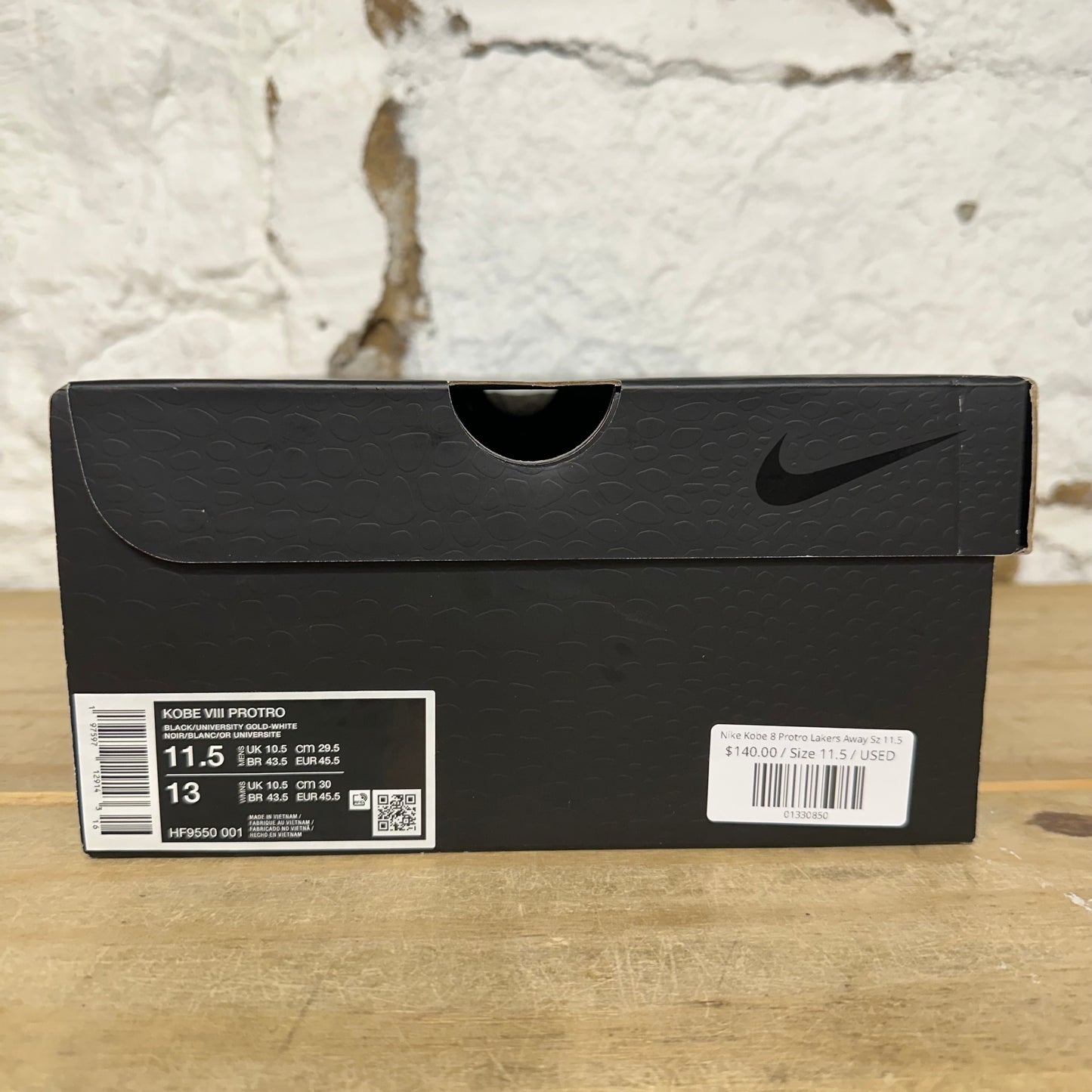 Nike Kobe 8 Protro Lakers Away Sz 11.5