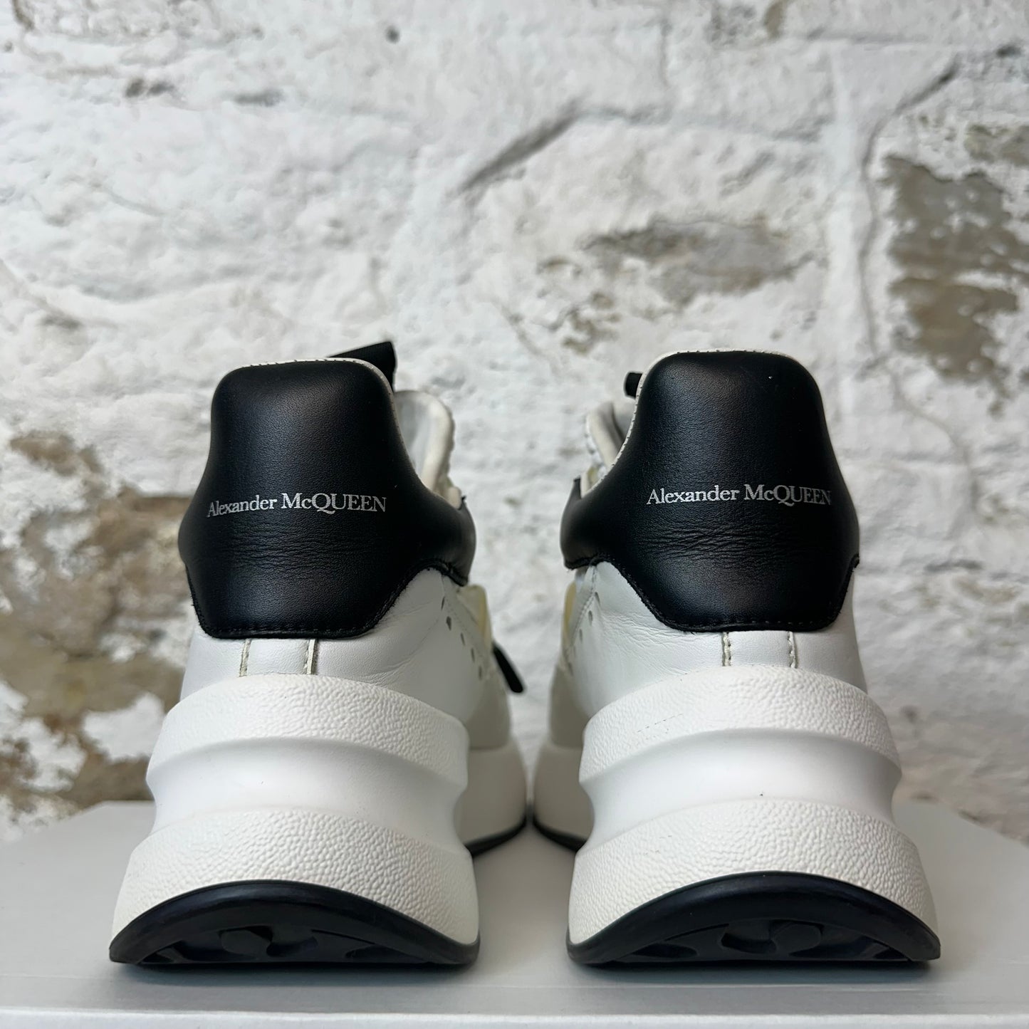 Alexander Mcqueen Black White Clear Nappa Joey Sneaker Sz 4 (35.5) No Box