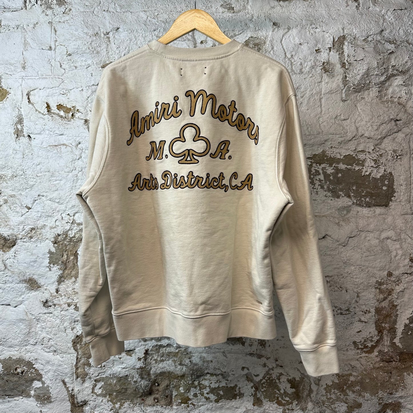 Amiri Motors Embroidered Crewneck Tan Sz XXL (L)
