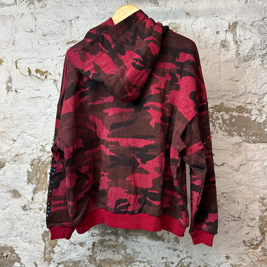 HMDD Red Camo Chimstone Zip Up Hoodie