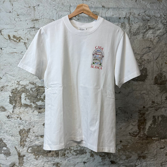 Casablanca Red Window T-shirt White Sz S