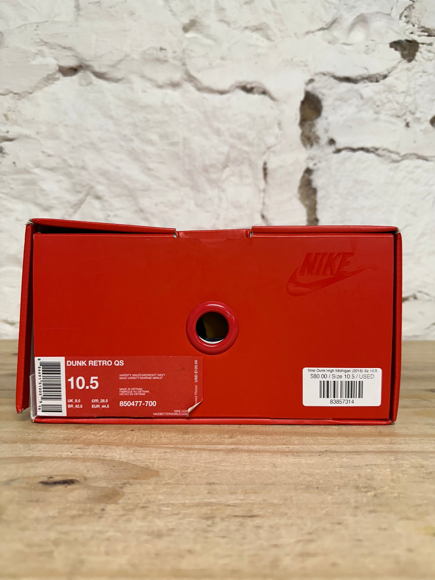 Nike Dunk High Michigan (2016) Sz 10.5