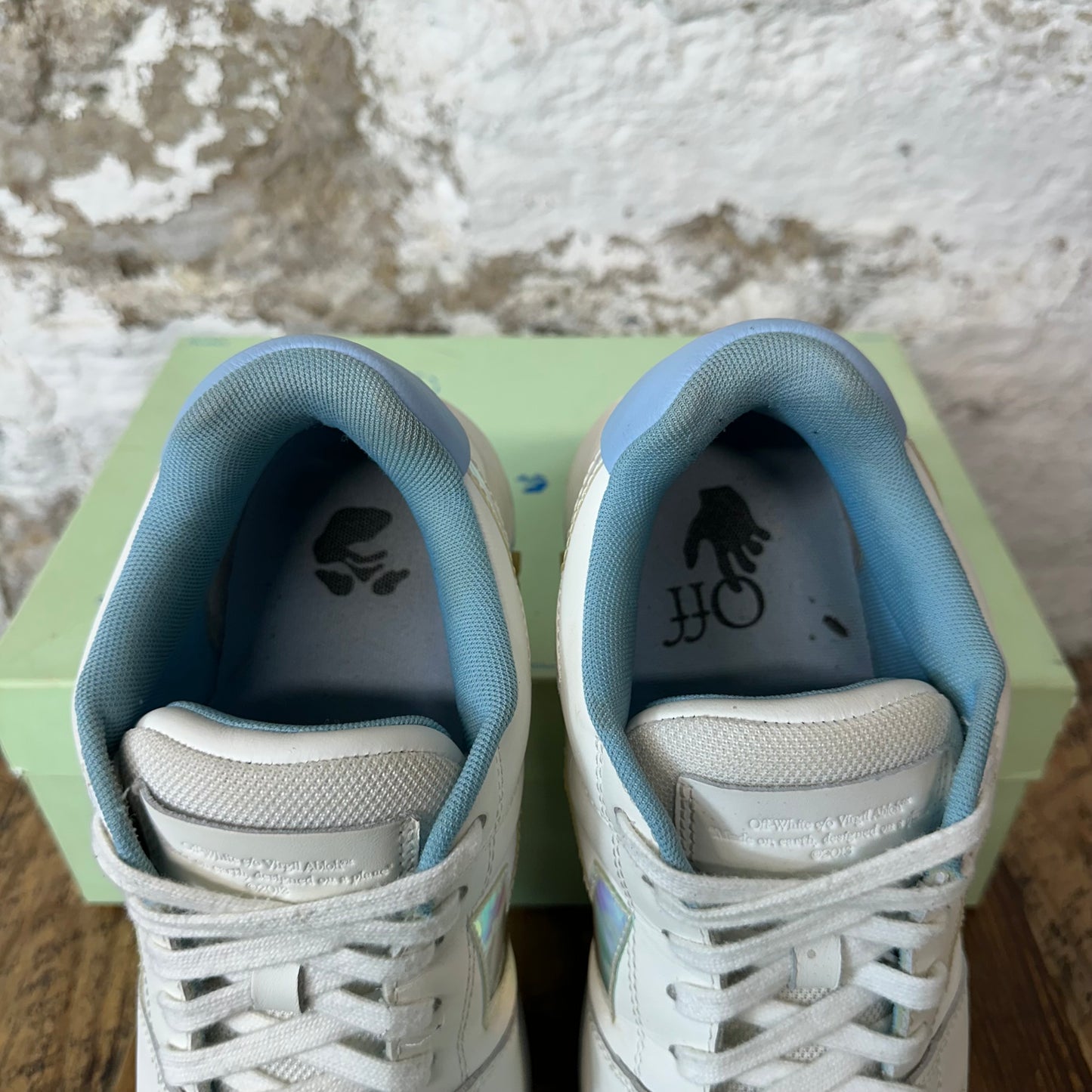 Off-White Out Of Office Iridescent White Sneaker Sz 9 (42)