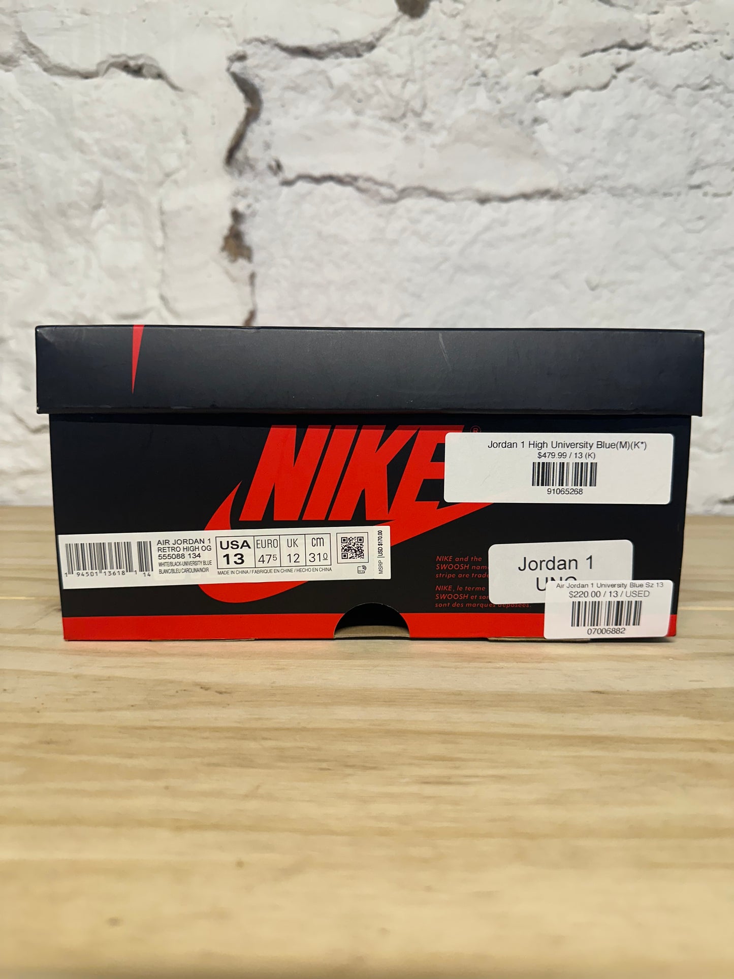 Air Jordan 1 High University Blue Sz 13