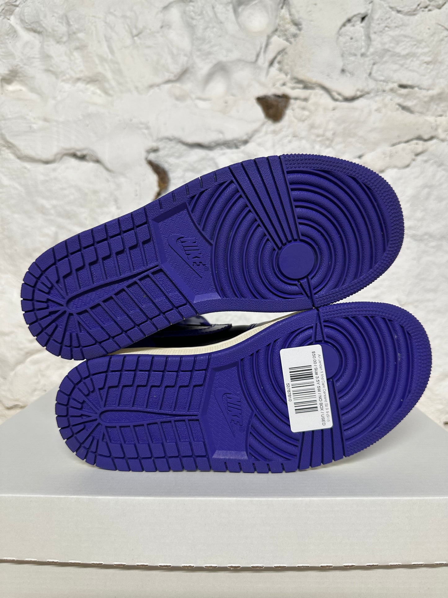 Air Jordan 1 Mid Dark Concord Sz 3.5 (5W)