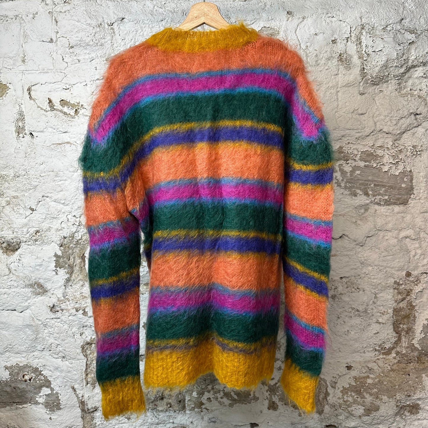 Marni Mohair Striped Crewneck Multicolor Sz L (50)