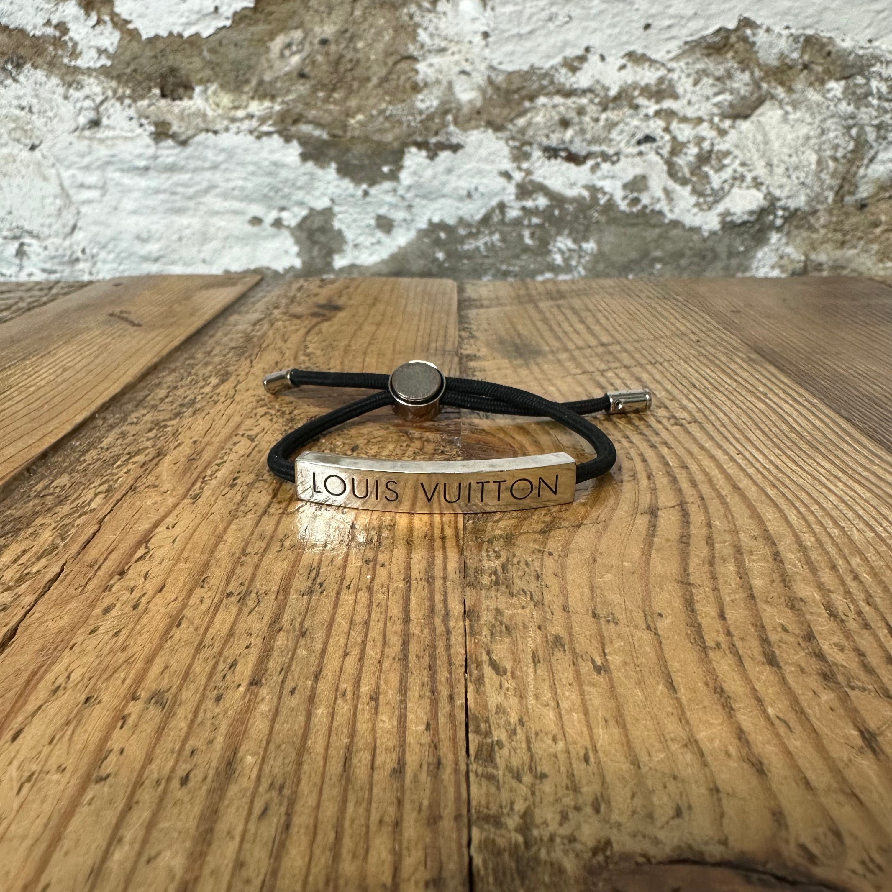 Louis Vuitton Black SIlver Adjustable Bracelet