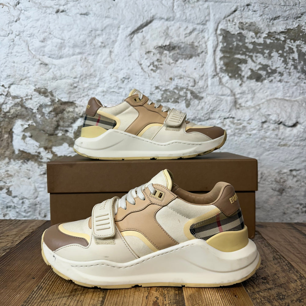 Burberry Ramsey Tan Vanilla Sneaker Sz 6.5 (39.5)
