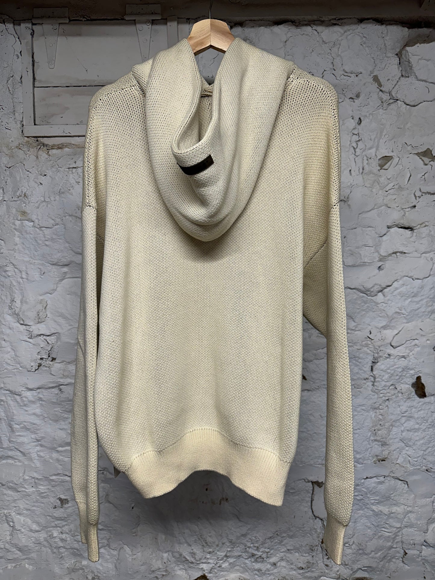 Fear of God Essentials Cream Knit Hoodie Sz XS DS