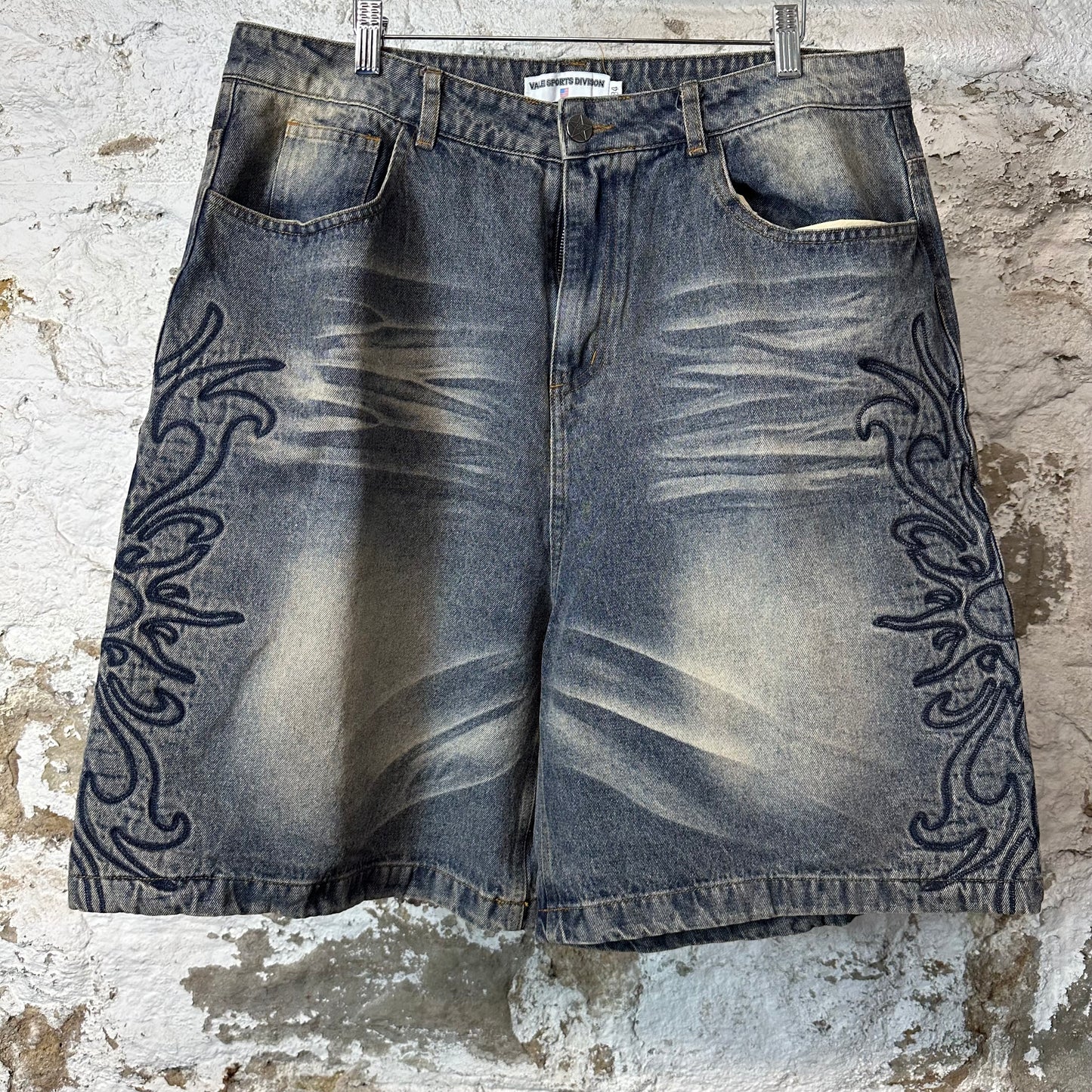 Vale Flare Blue Jean Shorts Sz 34