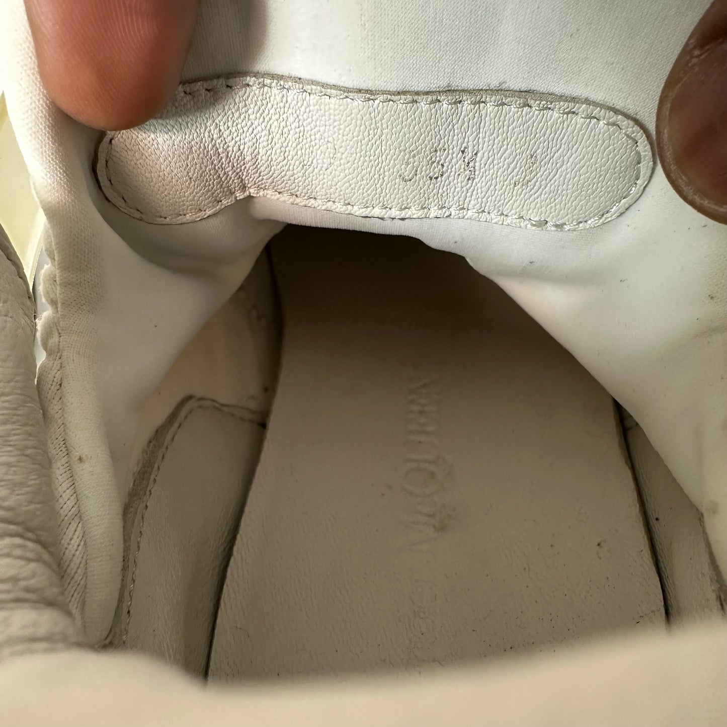 Alexander Mcqueen Black White Clear Nappa Joey Sneaker Sz 4 (35.5) No Box