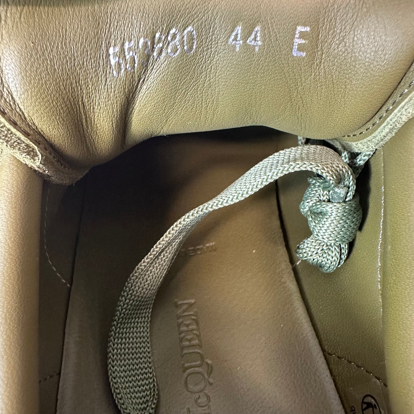 Alexander Mcqueen Olive Suede White Sole Sneaker Sz 11 (44)