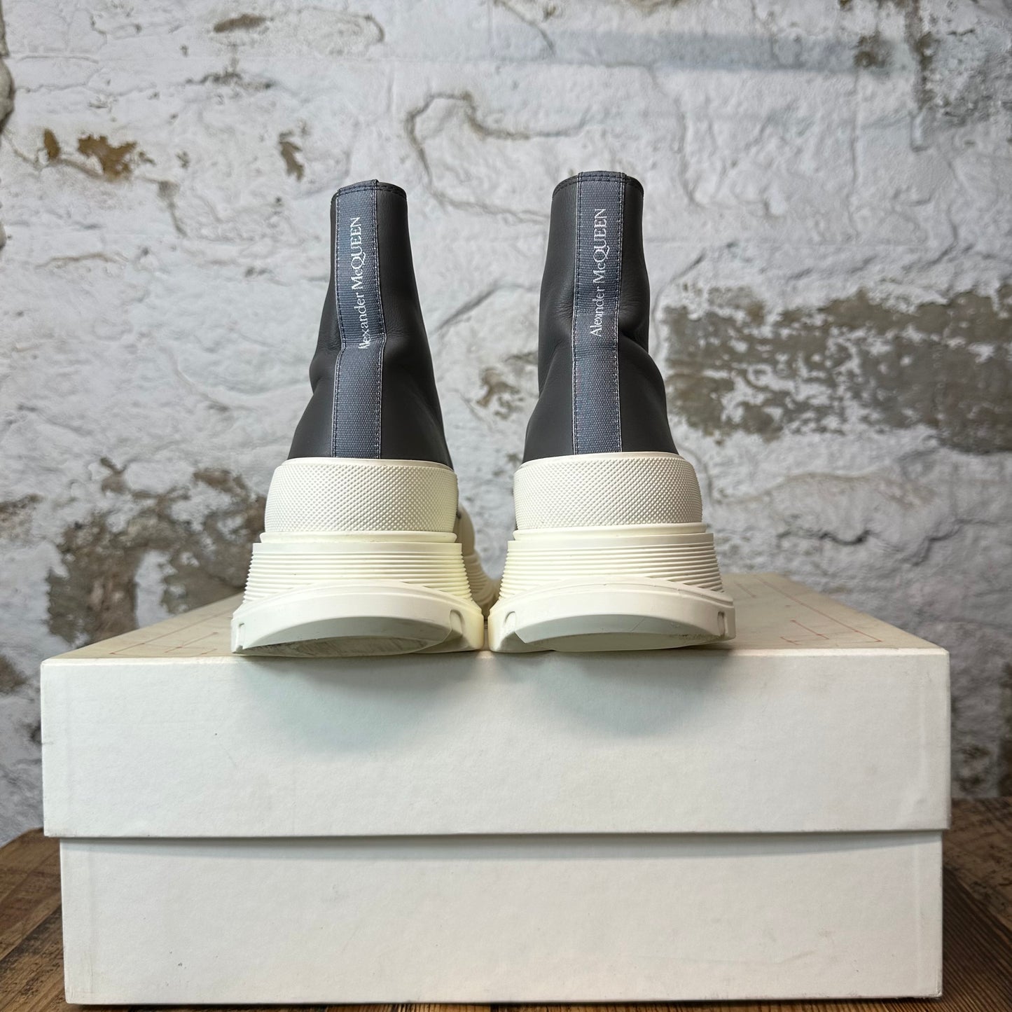 Alexander Mcqueen Grey White Tread Boot Sz 12 (45)