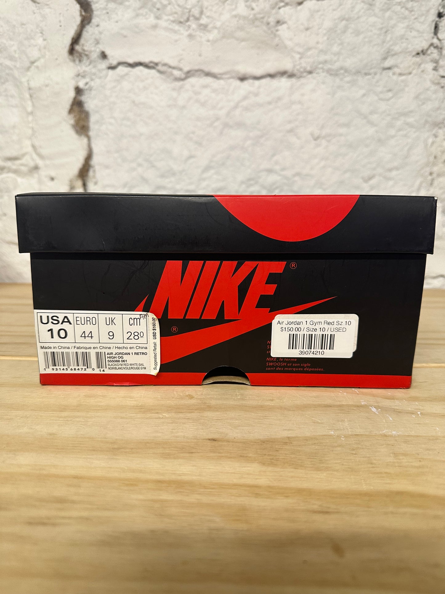 Air Jordan 1 High Gym Red Sz 10