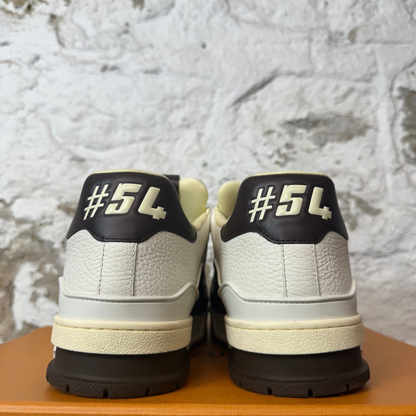 Louis Vuitton Damier Ebene White Cream Trainer Sneaker Sz 9.5 (8LV)