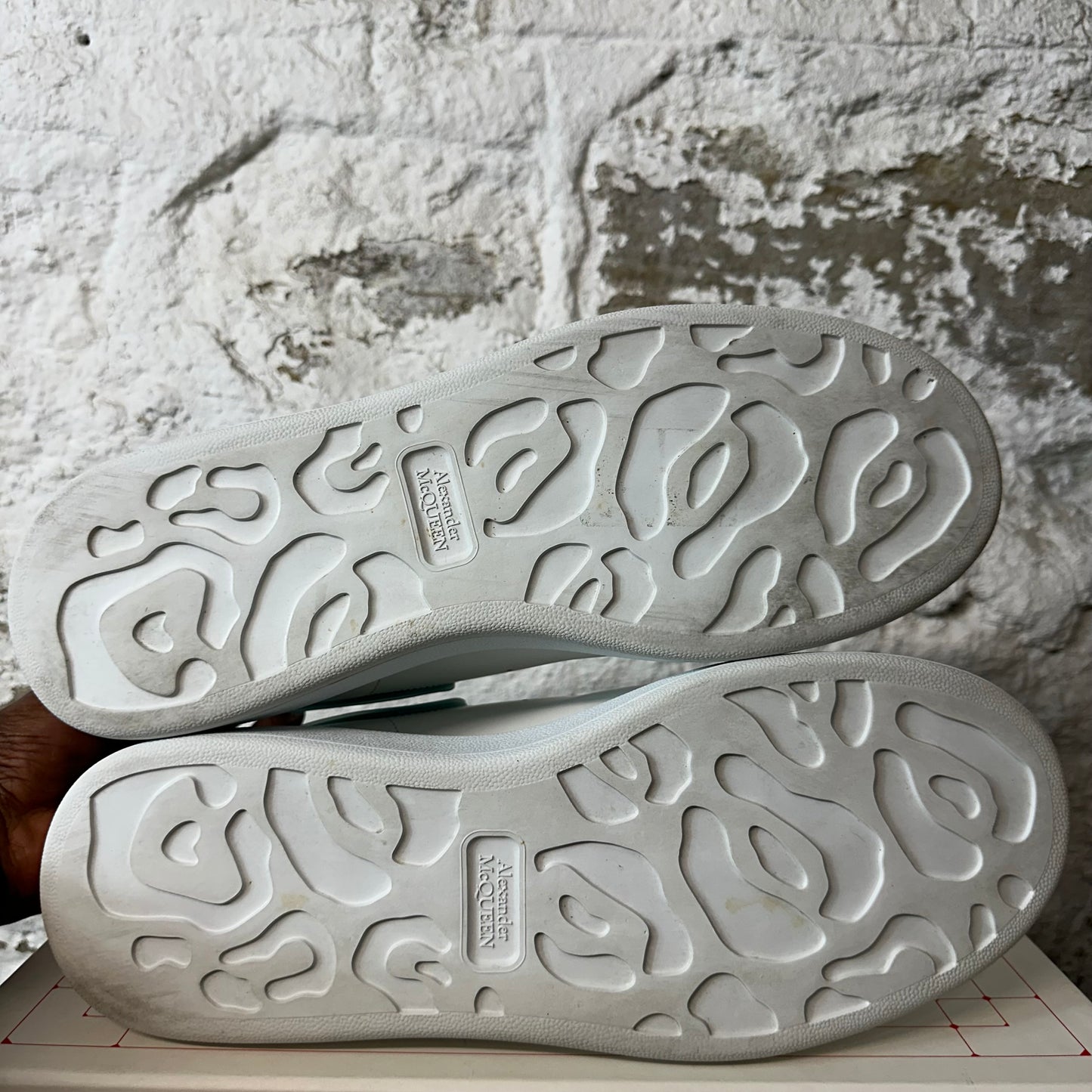 Alexander Mcqueen Transluscent Blue Tab White Sneaker Sz 11 (44)