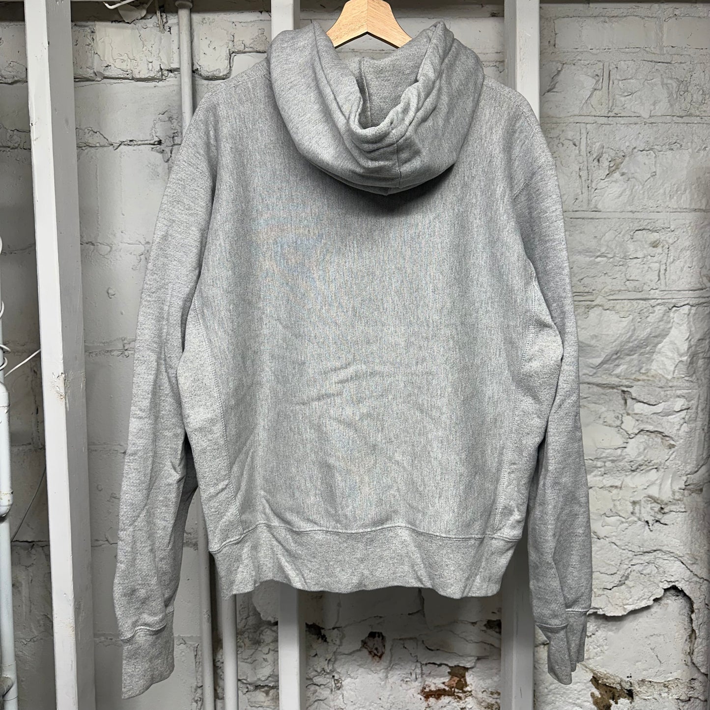 Supreme Champion White Script Grey Hoodie Sz M