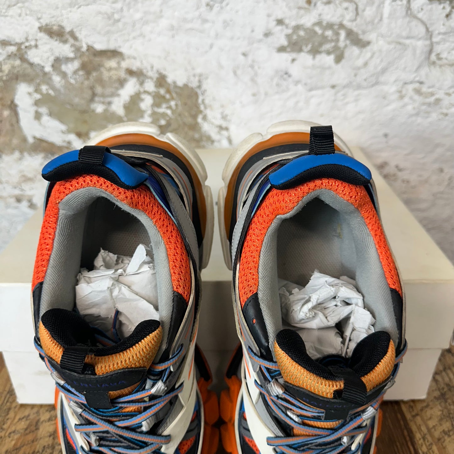 Balenciaga Track Runner Cream Grey Orange Sneaker Sz 11 (44)