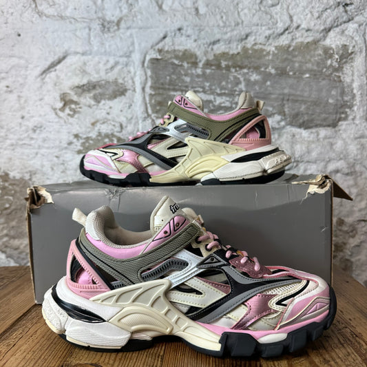 Balenciaga Track 2 Grey Pink Cream Sneaker Sz 6 (38)